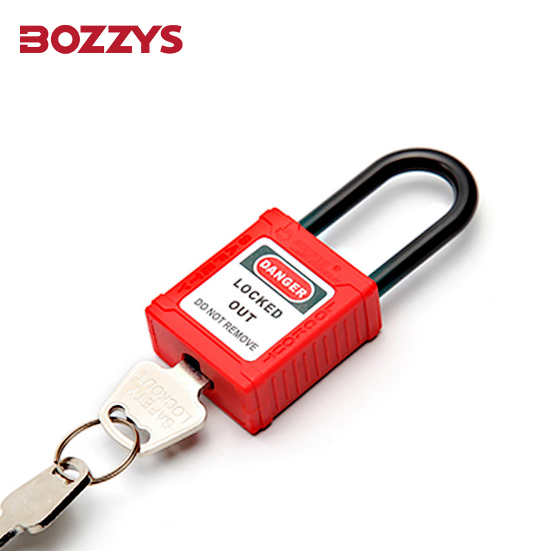 OEM 38mm Industrial Nylon Shackle Safety Padlock Lockout Lock Industrial Padlock Safety Loto Padlocks