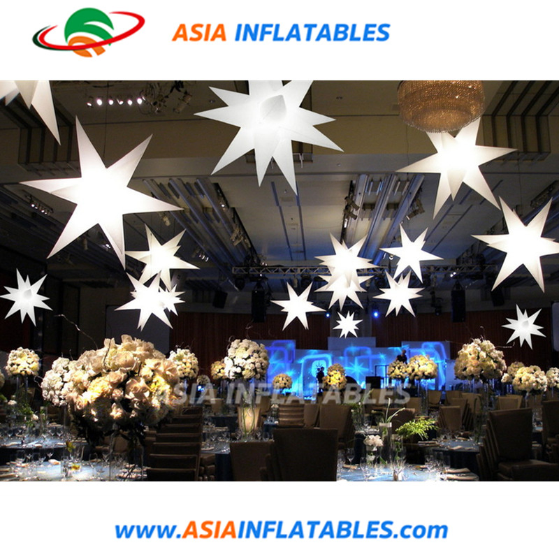 16 Colour White LED Inflatable Lighting Star for Stage Decoration
