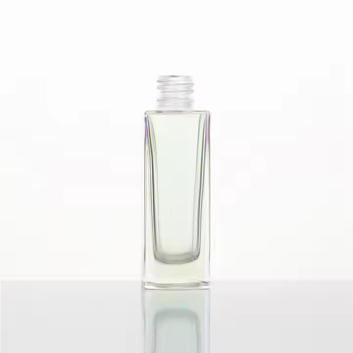 Factory Price Supplier Wholesale Essential Oil Dropper Glass Cosmetic Drop Bottle 30 Ml Clear Square Frosting Bottle