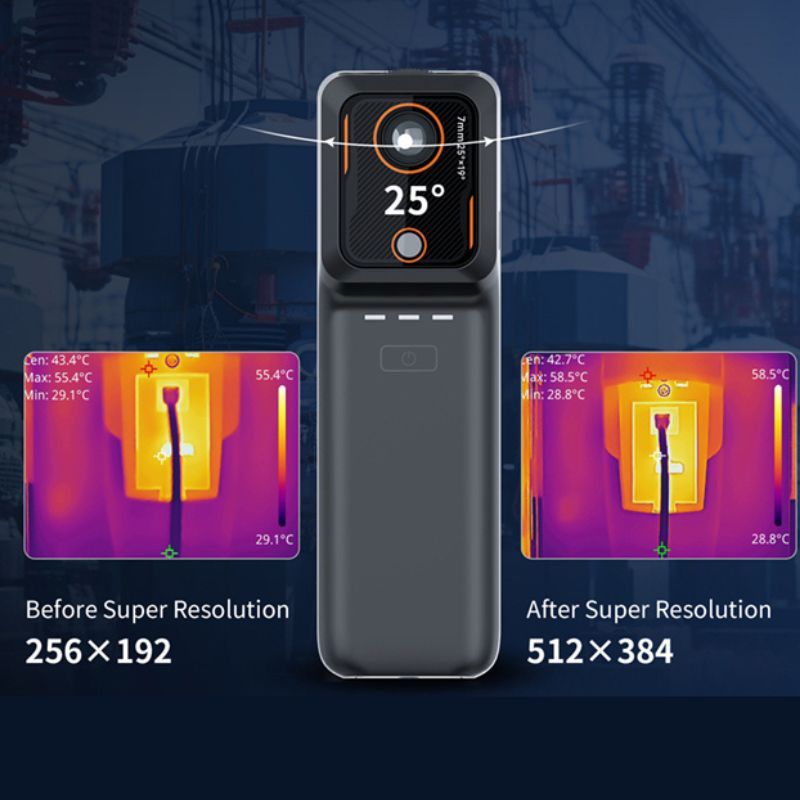 512× 384 Professional Digital Infrared Pocket Handheld Thermal Imaging Camera for Industrial and HVAC Applications and Equipment Inspection