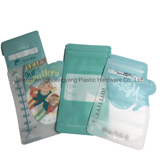 Custom Food Grade Zipper BPA Free Baby Feeding Breastmilk Storage Bag