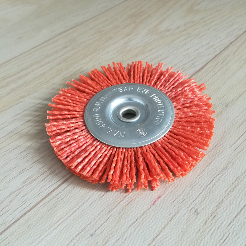 4.5 Inch Fine Nylon Abrasive Radial Wire Brush