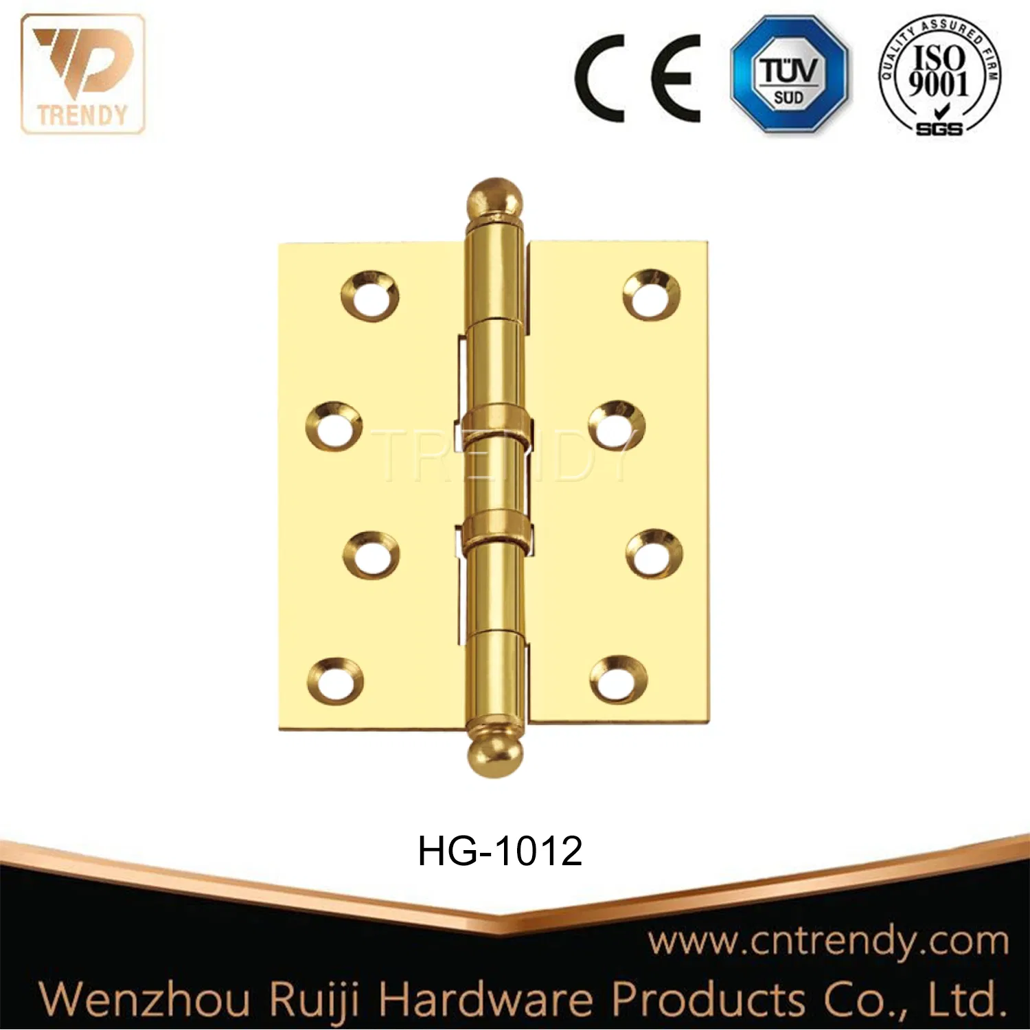 High Quality Ball Bearing Brass Hinge for Wooden Doors Window Furniture Hinge (HG-1012)