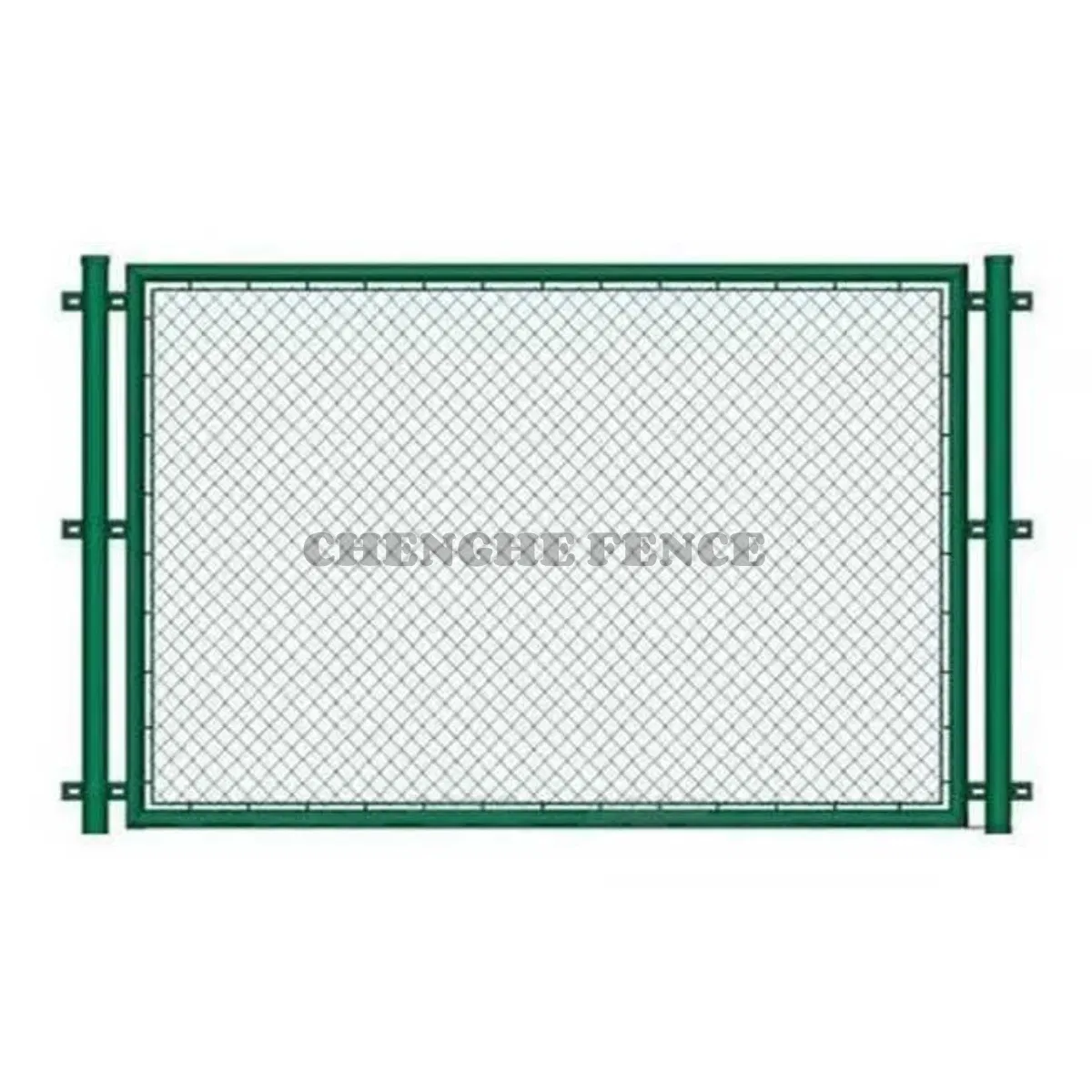 Football Stadium Court Chain Link Fence Galvanized Chain Mesh Diamond Iron Wire Mesh Football Field Fence PVC Coated Green Metal Chain Link Fence