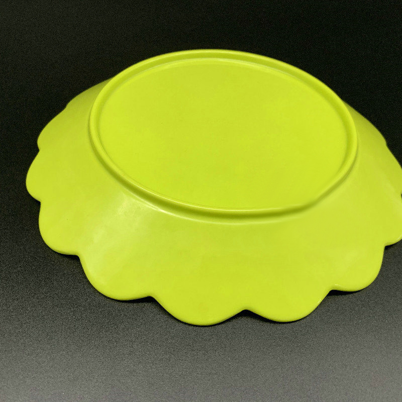 100% Melamine Dinnerware Plastic Tableware Green Dinner Serving Plate Melamine Dish
