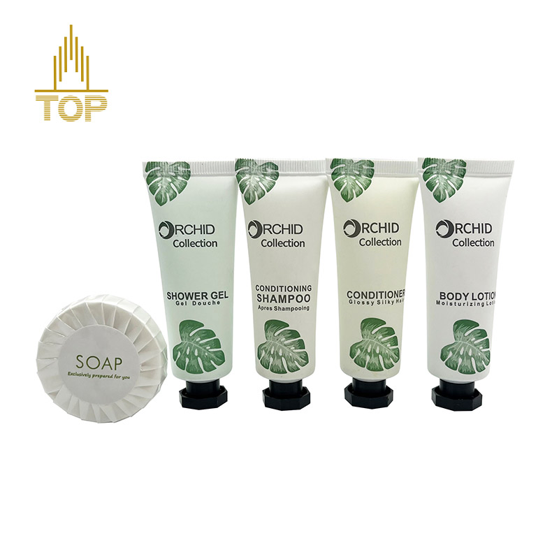 Custom 30 Ml Pet Tube Packaging 5 Star Hotel Amenities Shampoo Conditioner