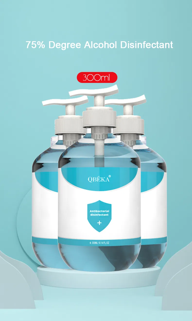 Manufacturer Wholesale Alcohol Hand Sanitizer in Bulk Wash-Free Anti-Bacteria Moisturizing Disinfectant Hand Gel 300ml