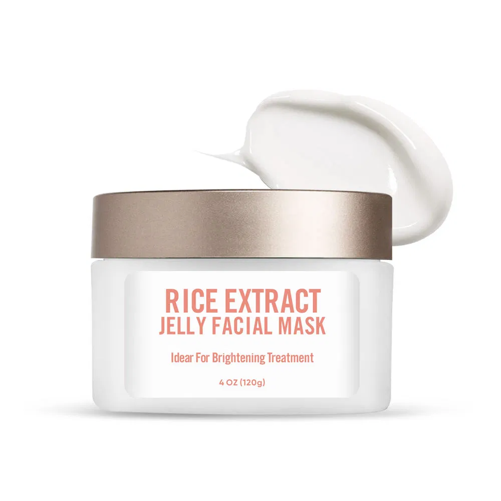 Rice Sleep Face Cream Jar Natural Beauty Brightening Hyaluronic Acid Face Cream