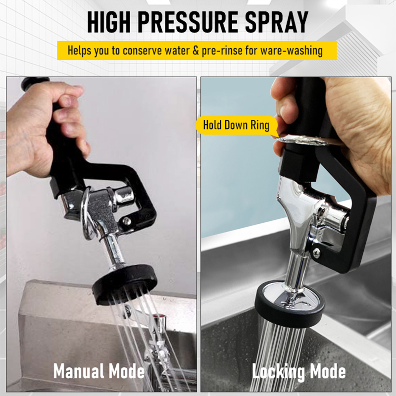 Premium Commercial Kitchen Pre Rinse Faucet with Multi-Function Spray Tap