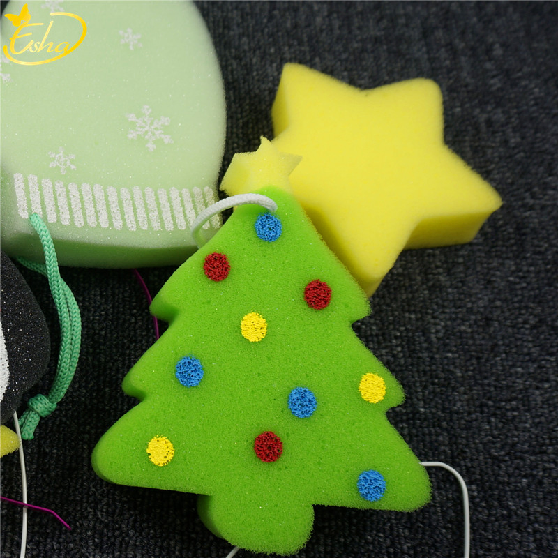 Children Cute Fruit Clean Washing Sponge Animal Cleaning Sponge Baby Bath Shower Sponge