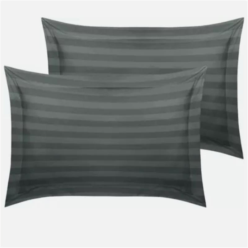 Hotel Quality Stripe Dark Grey Duvet Cover Set
