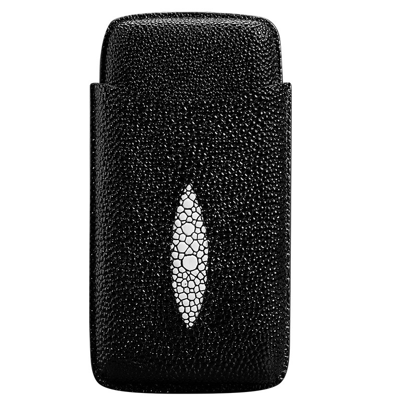 Ea454 Personalize Accessorie Stingray Leather Cigar Box for Men Wholesale Custom Portable Travel Storage Mini Luxury Cigars Case