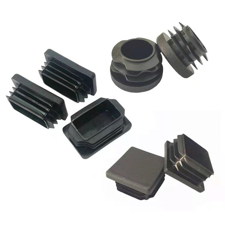 LDPE Tubing Insert PE Plastic Ribbed Insert 15X30 Rectangle Pipe Inside End Cap Table Chair Steel Tube Plug for Tubing Sign-Posts Fences Furniture Push in Feet