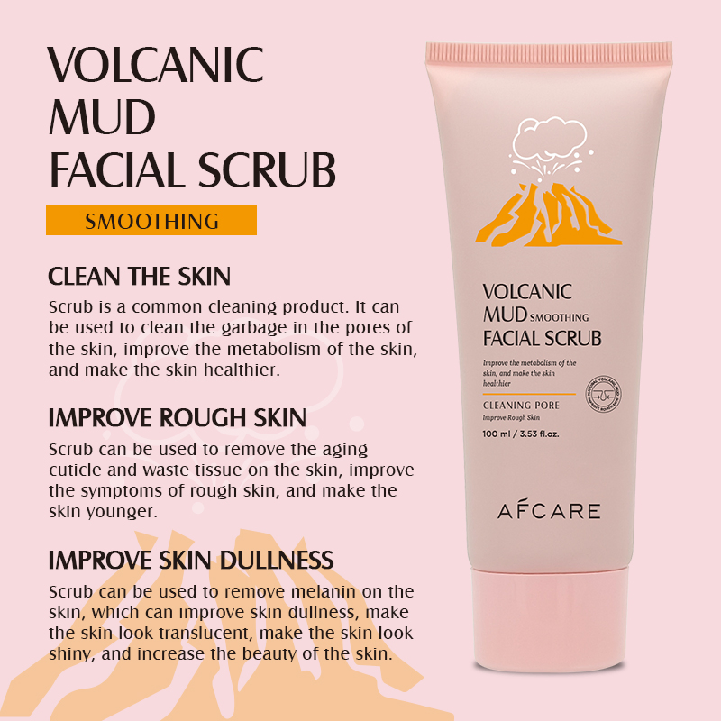 Deep Cleansing and Volcanic Mud & Sea Salt Organic Exfoliating Face Scrub