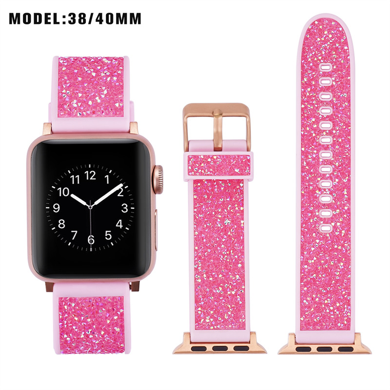 Wholesale 38mm 40mm Sports Watchband Bracelet Apple Watch Rubber Band