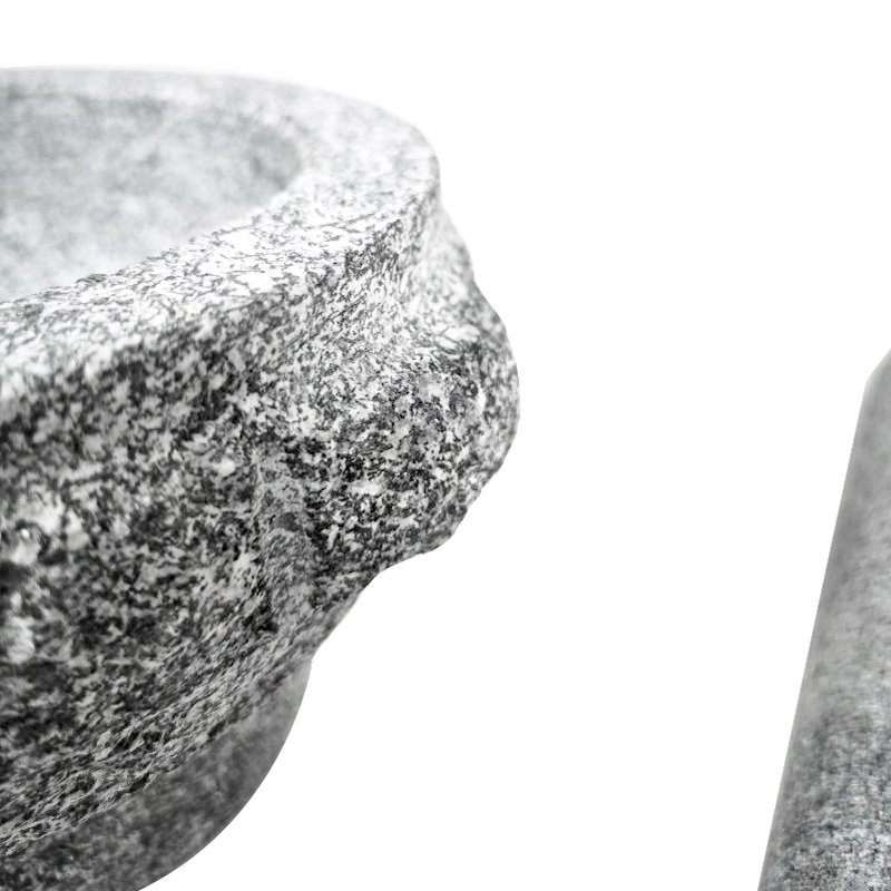 Гранитная ступка и пестик 15x9 см для кухни