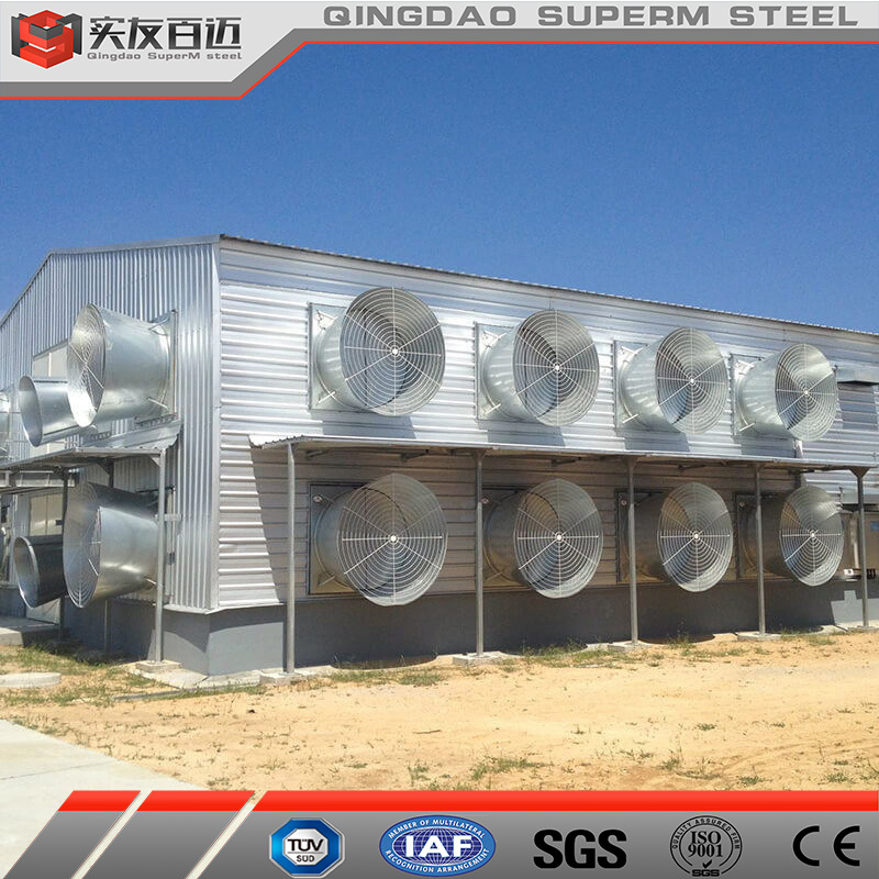 Steel Metal Frame Prefabricated Steel Structure Chicken Farm Poultry House