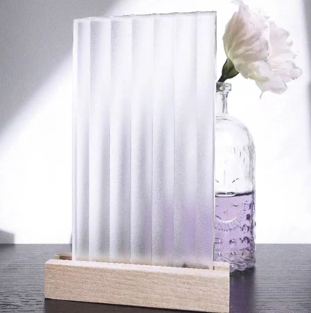 4mm 5mm 6mm Customized Tempered Pattern Glass with Mistlite Crystal Bamboo Moru