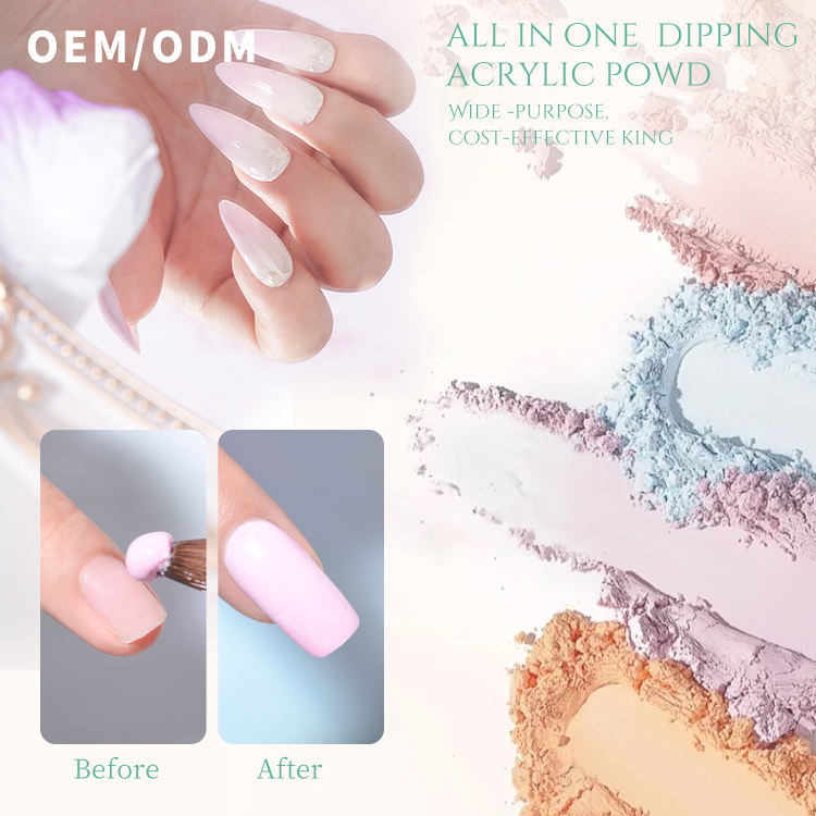Nail Polish Acrylic Powder Private Label Wholesale Factory Prices Nail Art Glitter Acrylic Powder for Dipping Powder Hot Sales
