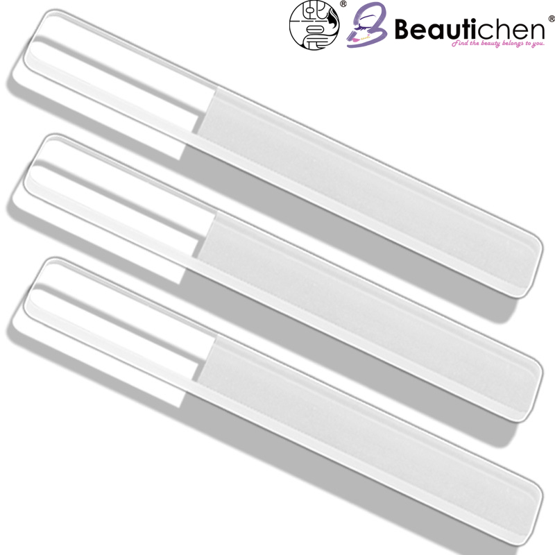 Beautichen Nano Glass Nail File – Durable White Transparent Buffer for Smooth & Polished Nails – Reusable Professional Nail Care Tool