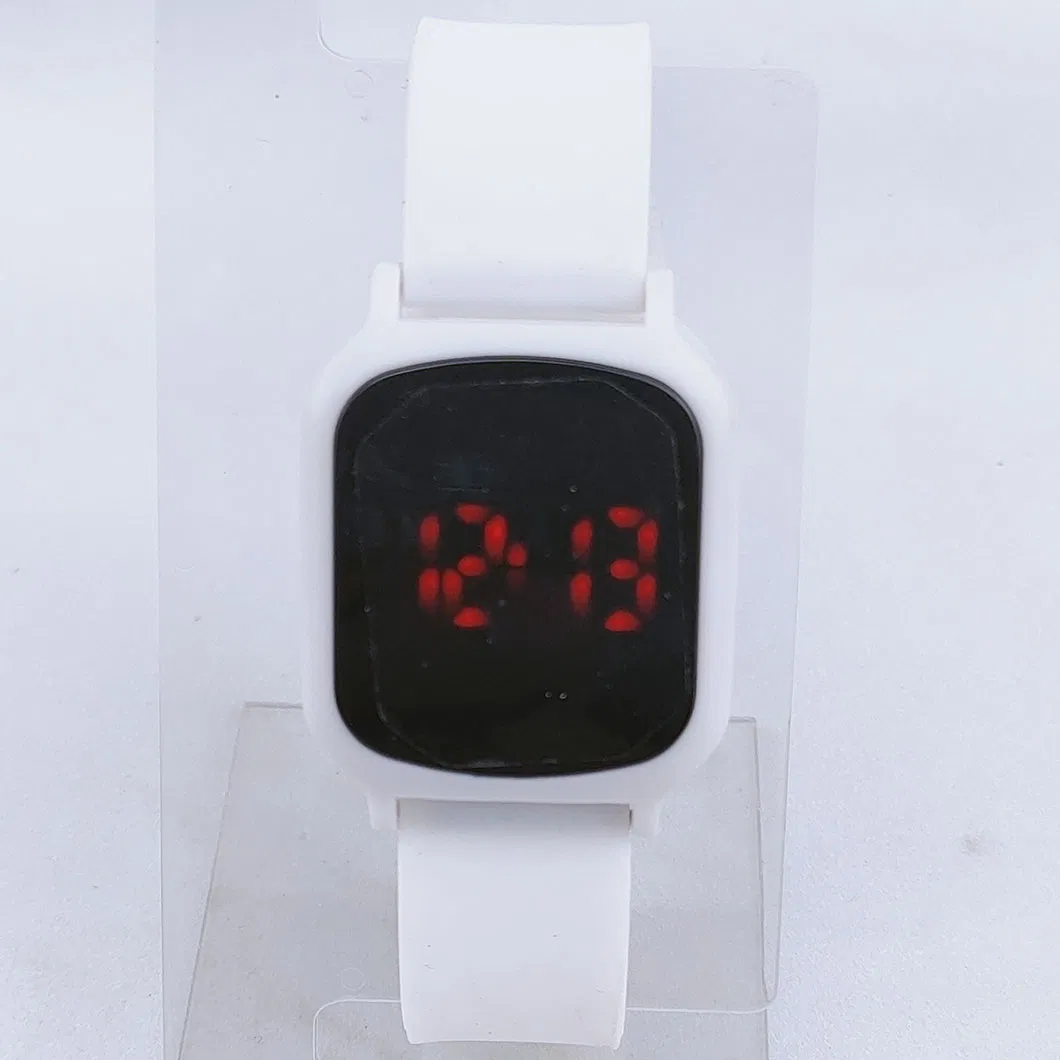 R1189 Touch Silicone Best Stock Black Plastic Case LED Watch