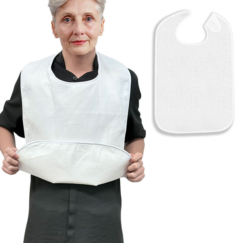 New Pocket Waterproof and Stain-Resistant Adult and Elderly Waterproof and Stain-Resistant Dietary Fabric Bib