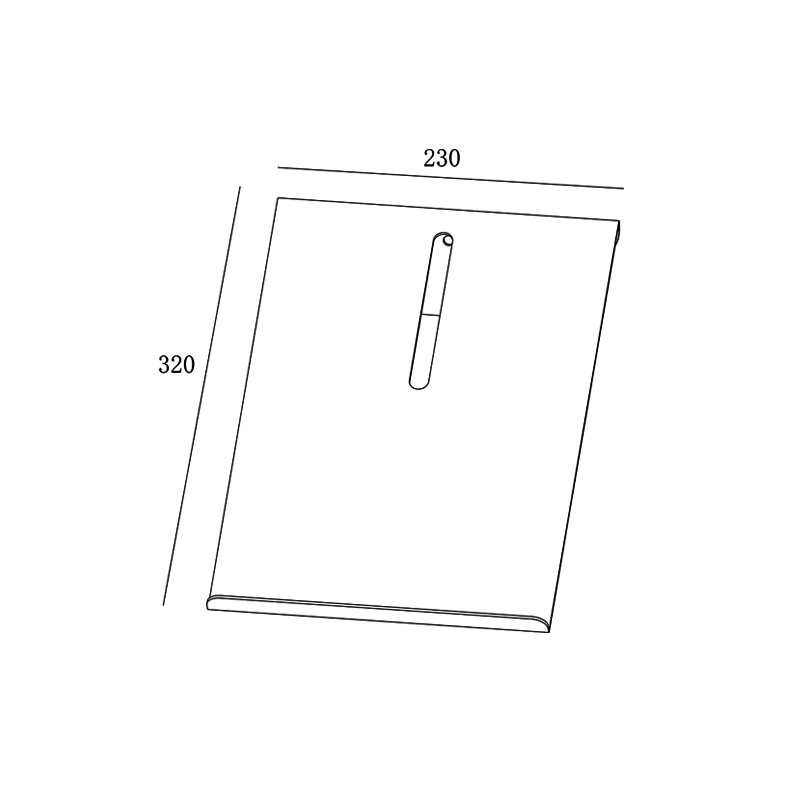 Hangingtv Column Parts Black / Silver Cheap A4 Document Shelf (DOC 001M)
