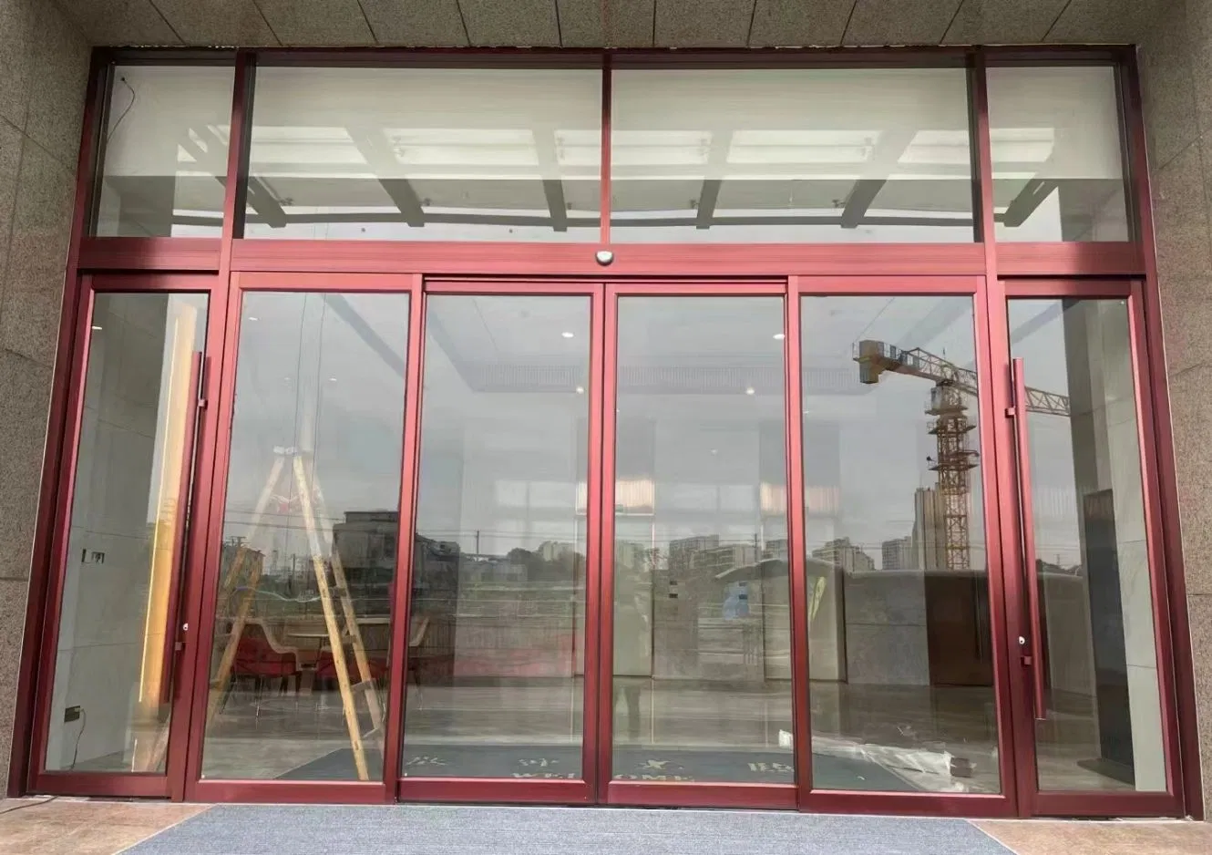 Modern Sensor Glass Automatic Sliding Door for Hotels Soundproof and 12V Working Voltage for Hospitals Automatic Door