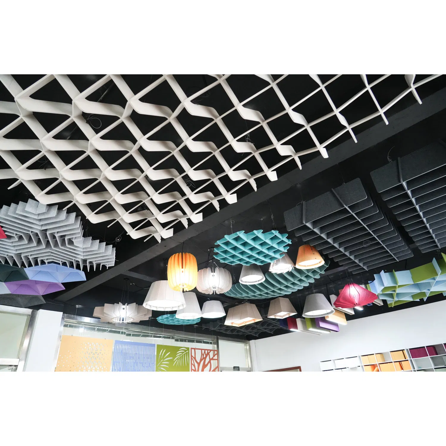 Color Customized Pet Decorative Polyester Fiber Acoustic Panel Ceiling