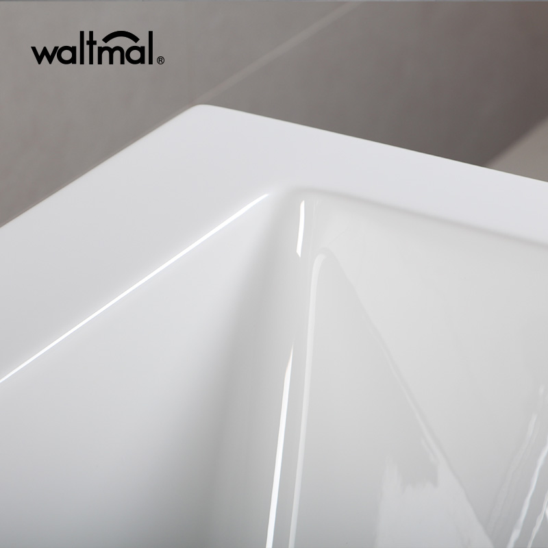 Угловая прямоугольная ванна Waltmal из акрила