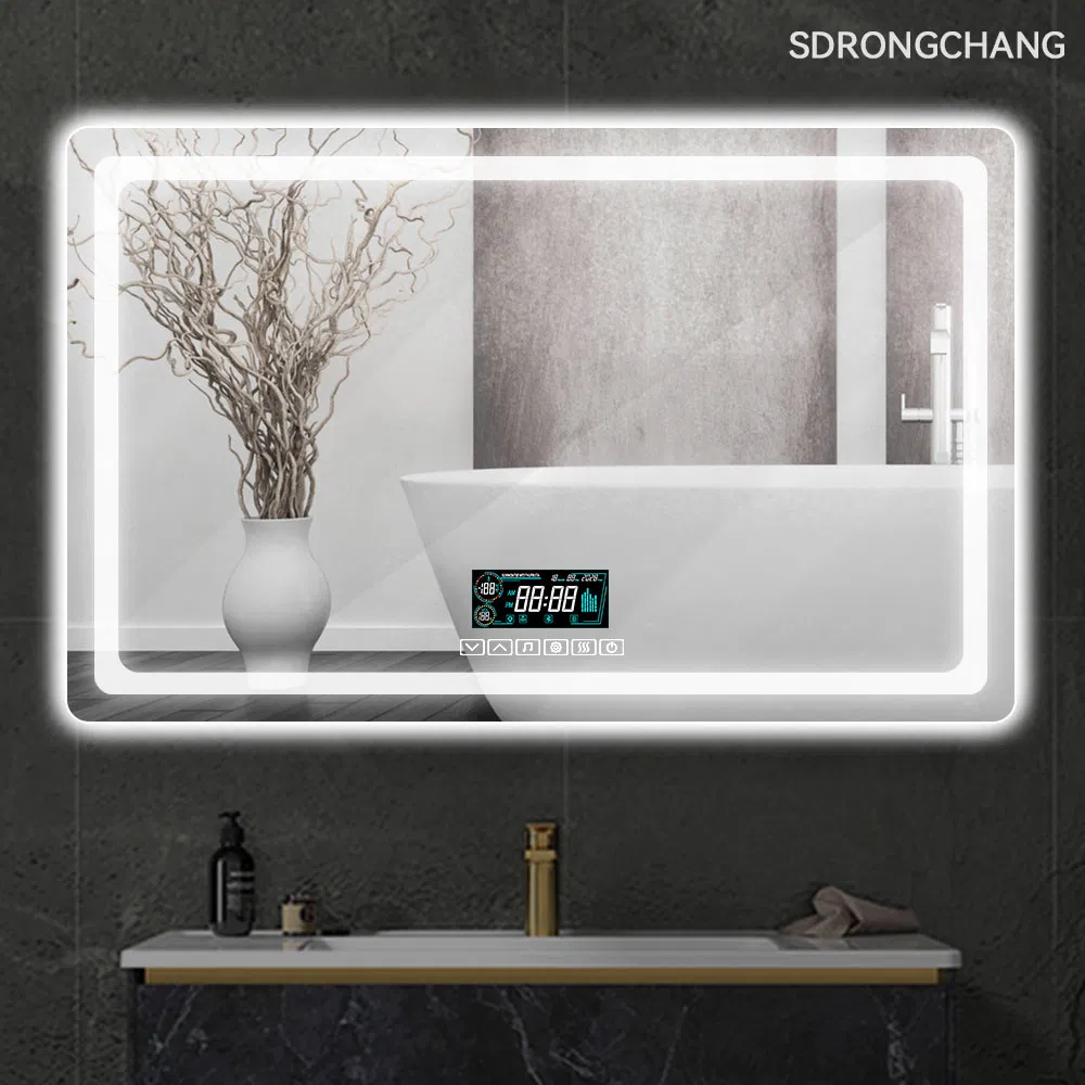 Anti-Fog Illuminated Smart LED Mirror Frameless Bathroom Lighting Mirror with Blue-Tooth
