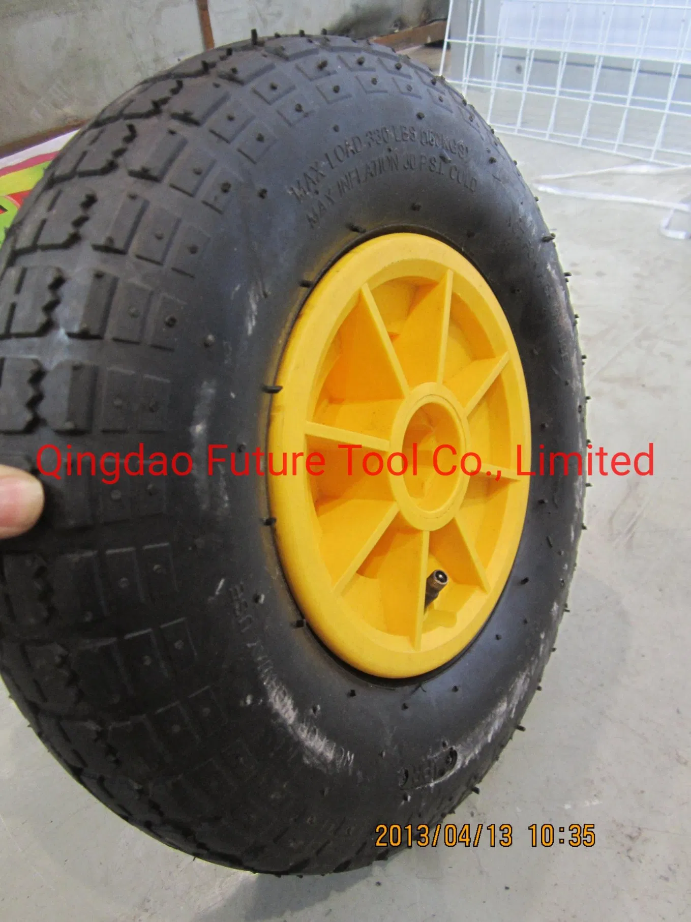 10" X 3.00-4 2pr Rubber Tyre Pneumatic Wheel for Hand Trolley
