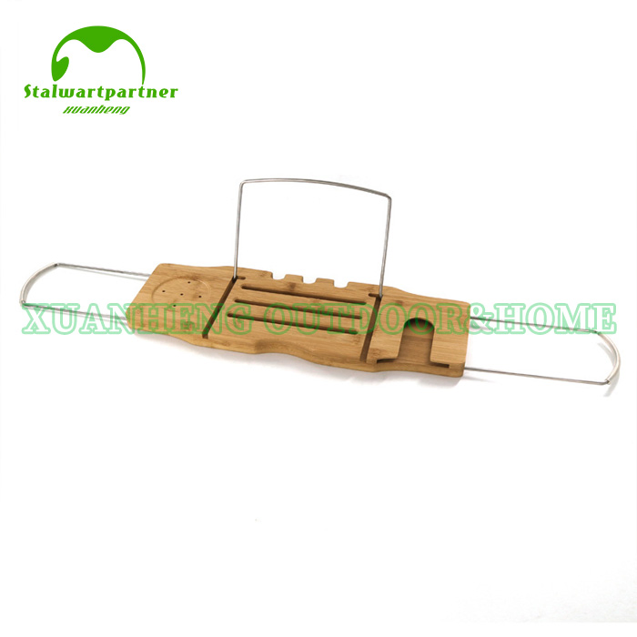 Elegant Bamboo Bathtub Caddy Organizer for Relaxing Soaks