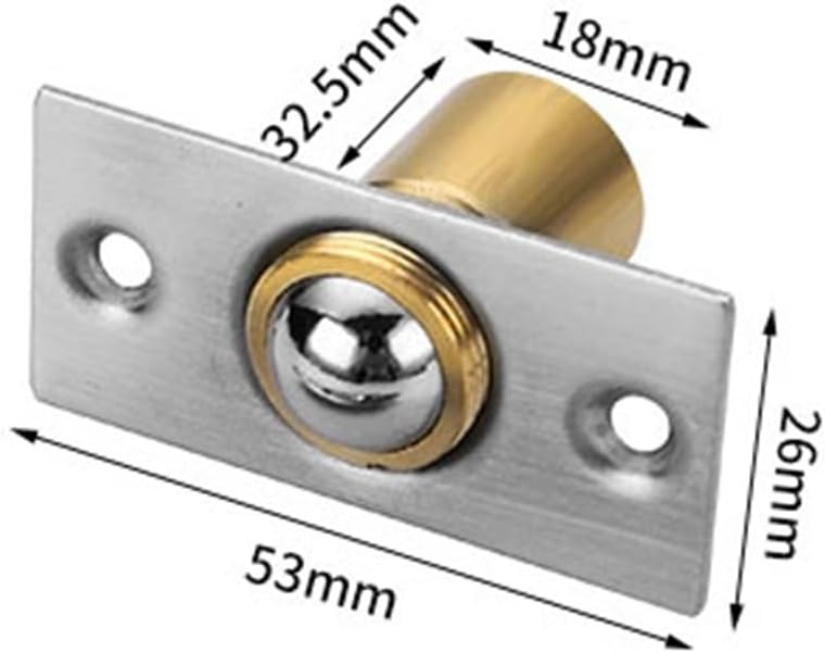 Mdmd-Sn Brass Adjustable Ball Catch, Satin Nickel Finish