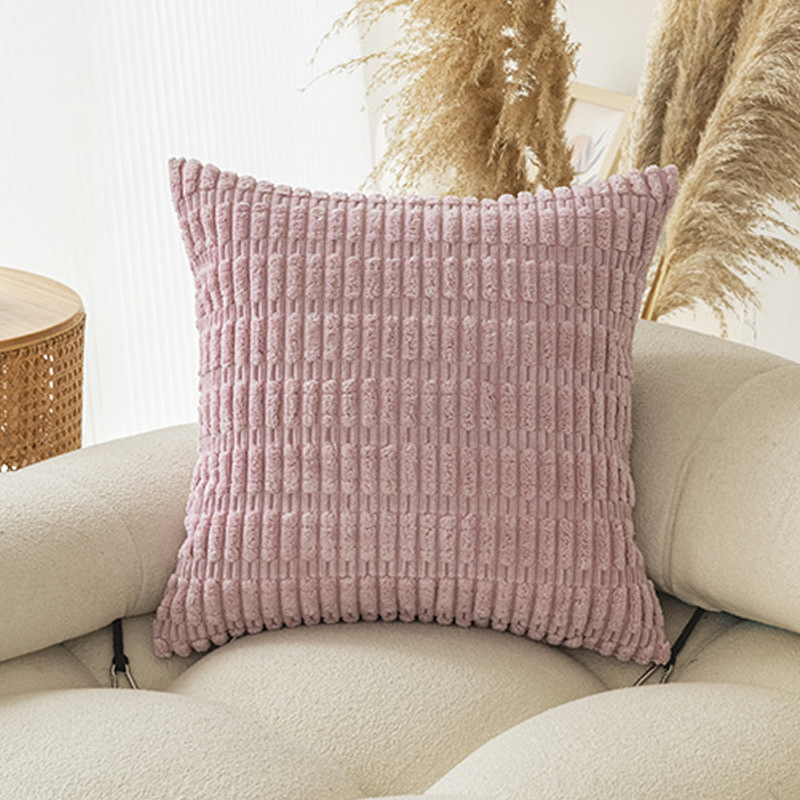 Wholesale 50X50cm Decorative Soft Velvet Corduroy Striped Cushion Cover Boho Throw Pillow Covers Cushion Cases for Home