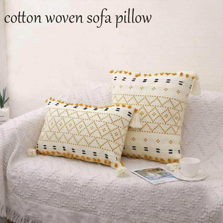 Light Luxury Cotton Tassel Pillowcase Comfortable Modern Simplicity Detachable Pillowcase