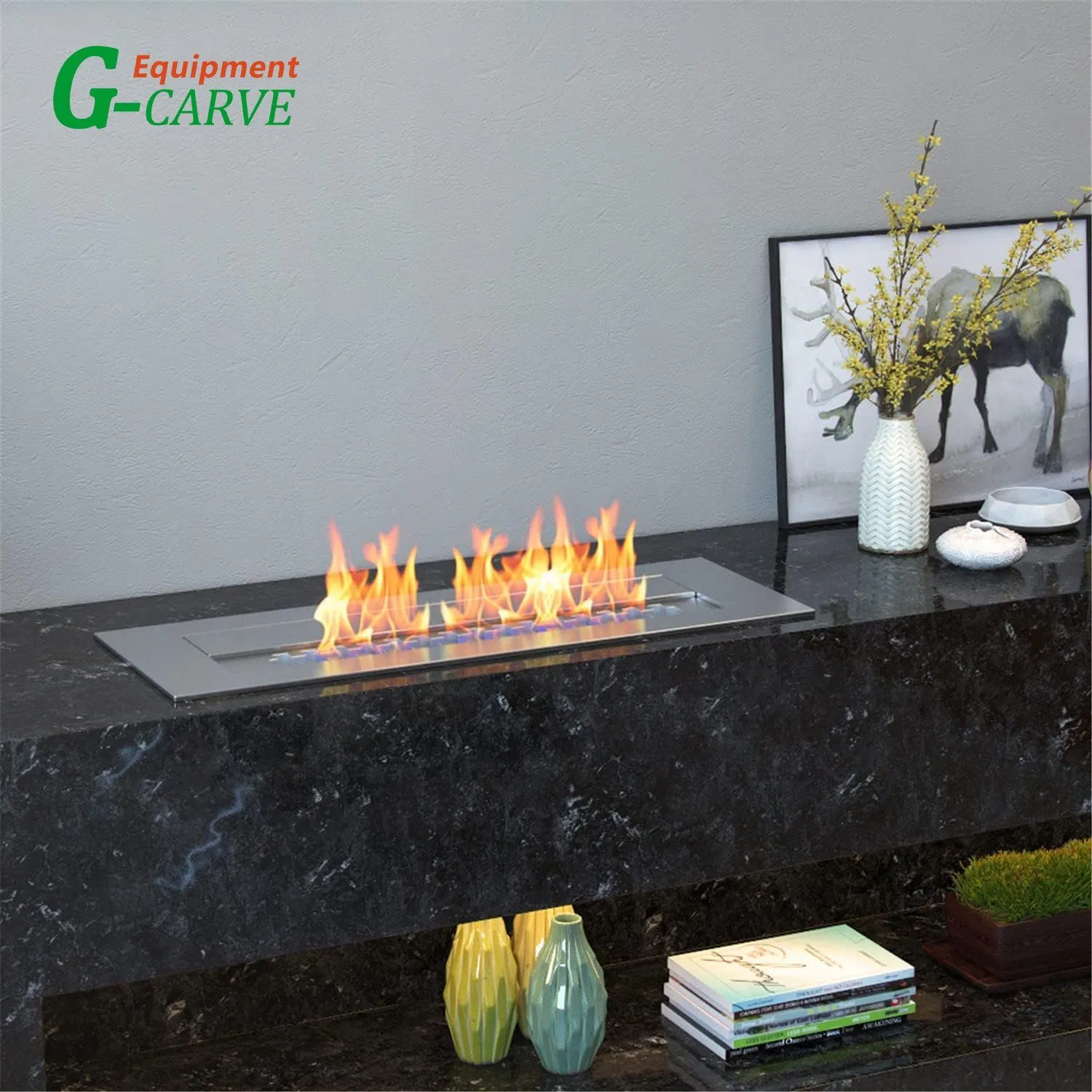 Fireplace Construction 3 Liter Bio Ethanol Adjustable Burner with Ceramic Wool