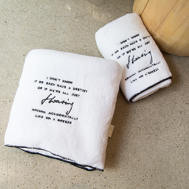 Wholesale Microfiber Soft High Grade Super Absorption Coral Fleece Bathtowel Set