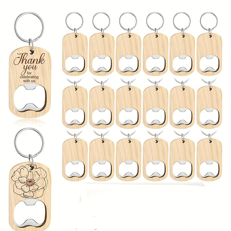 Wooden Keychain Bottle Opener for Personalized Gifts