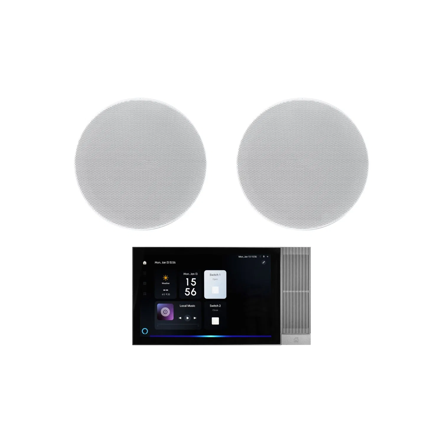 Smart Home Audio 8 Inch WiFi Blue Tooth Tuya Alexa Wall Amplifier with 6 Inch 10W Ceiling Speaker