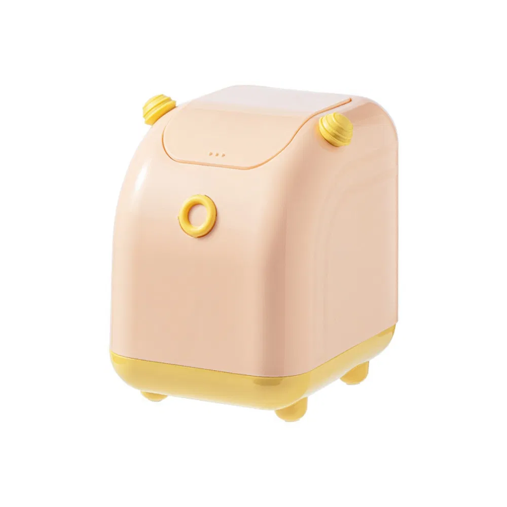 Mini Desk Trash Can Tiny Waste Basket Desktop Flip Cover Mi23077