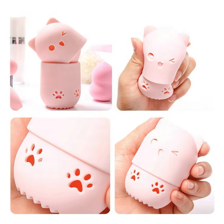 Puff Ball for Beauty Sponge Makeup Egg Makeup Tools Silicone Makeup Sponge Holder