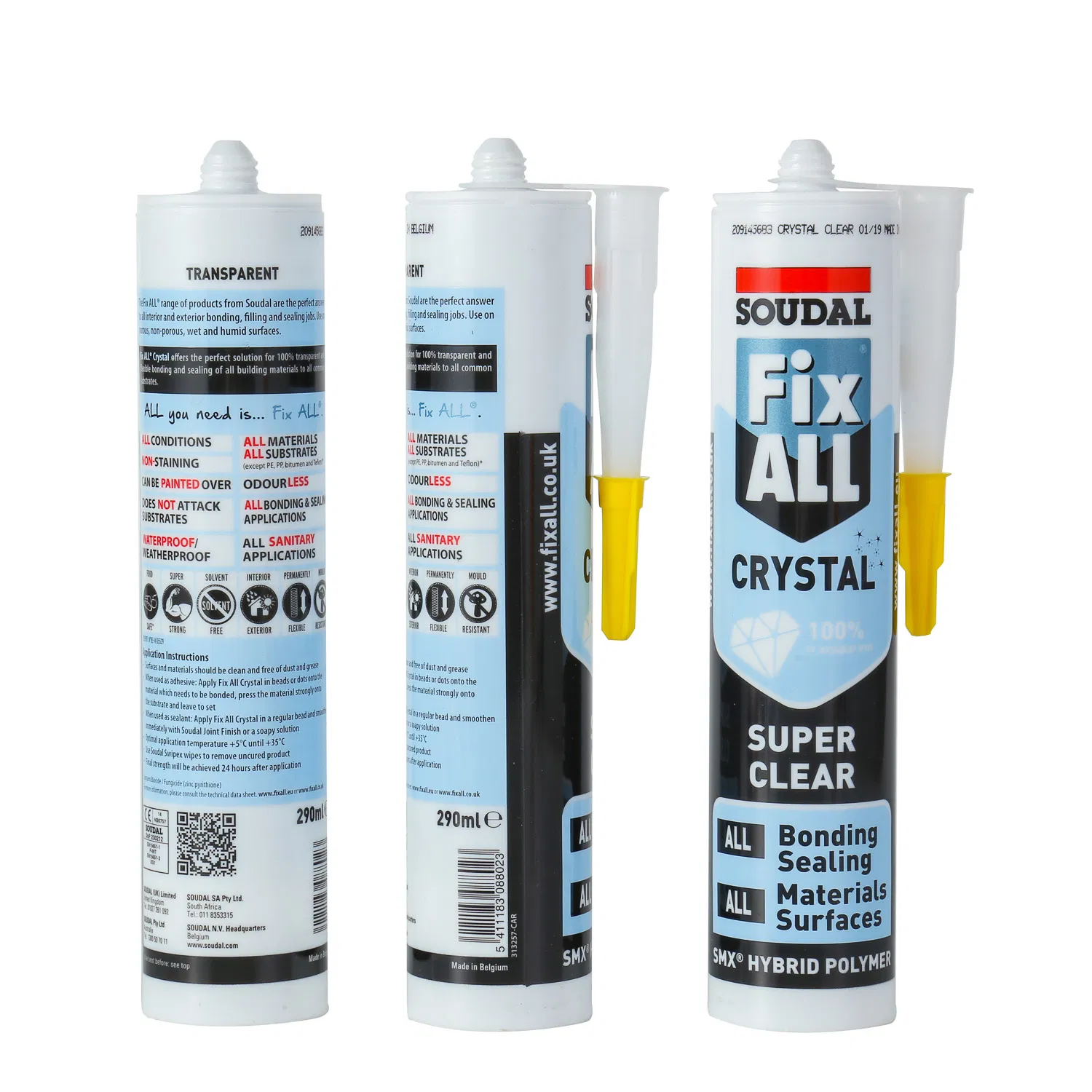 Soudal Crystal High Elasticity Silicone Sealant