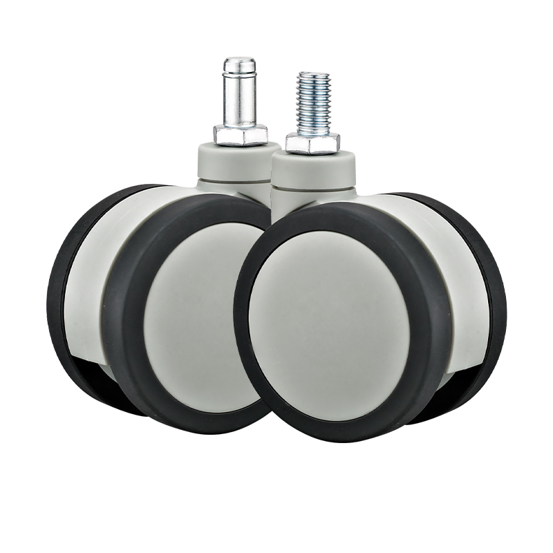 75/100/125mm Full-Plastic PU Medical Twin Caster Type a Medical Beds Medical Equipments Wheels Caster