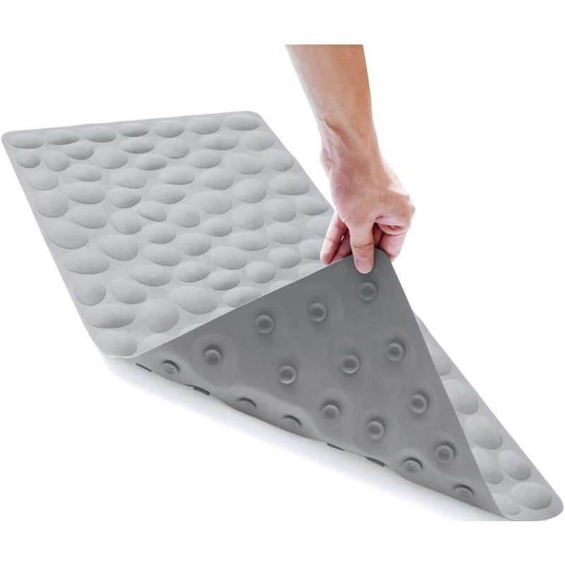 2024 High-Quality Pebble Rubber Soft Mat Suction Cups Easy-Cleaning Anti-Slip Bath Mat