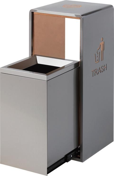 Мусорное ведро из нержавеющей стали, современный дизайн