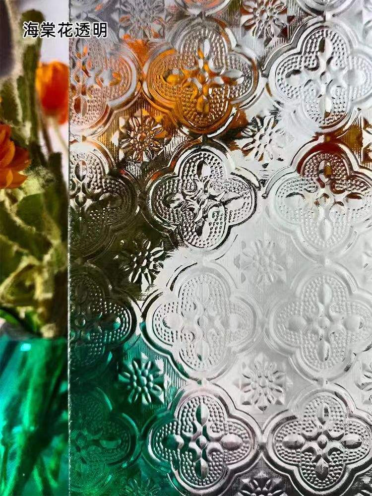 1500*2000mm Flora Pattern Glass for 4mm