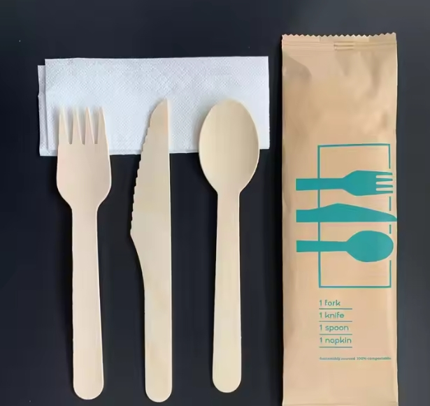 2025 New Arrival Wood Cutlery Birch Material Disposable Wooden Spoon