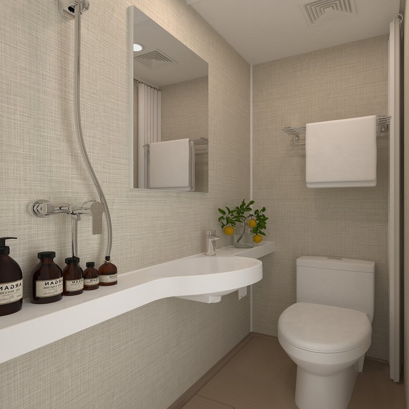 Most Convenient Hotel Apartment Quick-Install SMC Integrated Bathroom