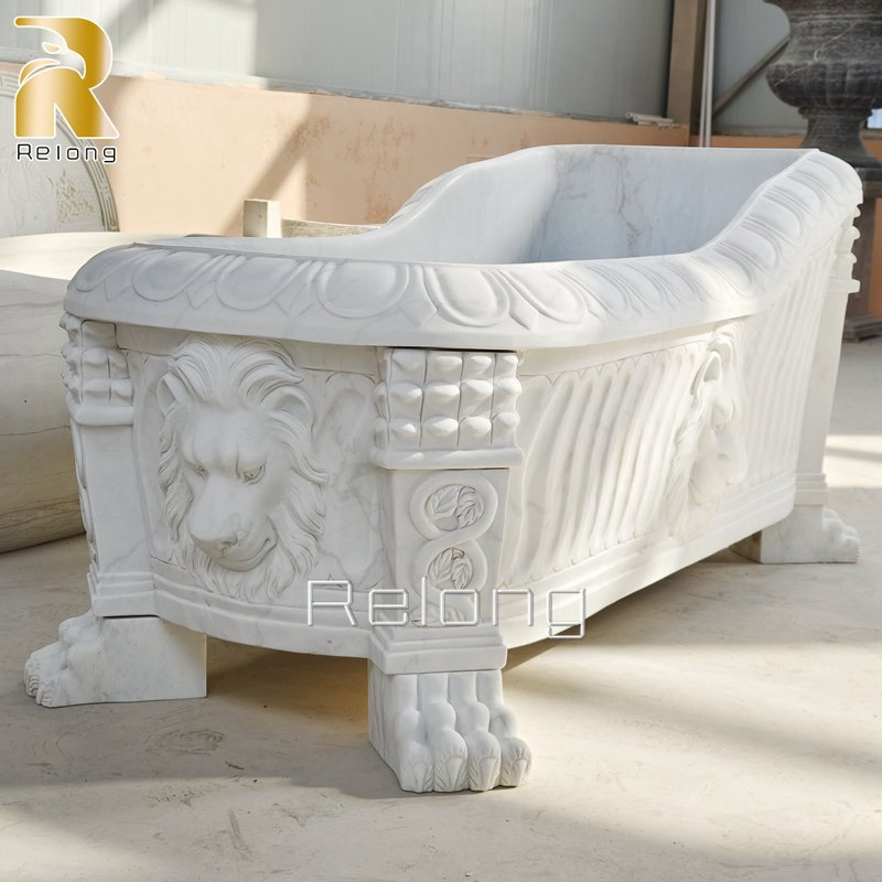 Индивидуальная мраморная ванна с головой льва